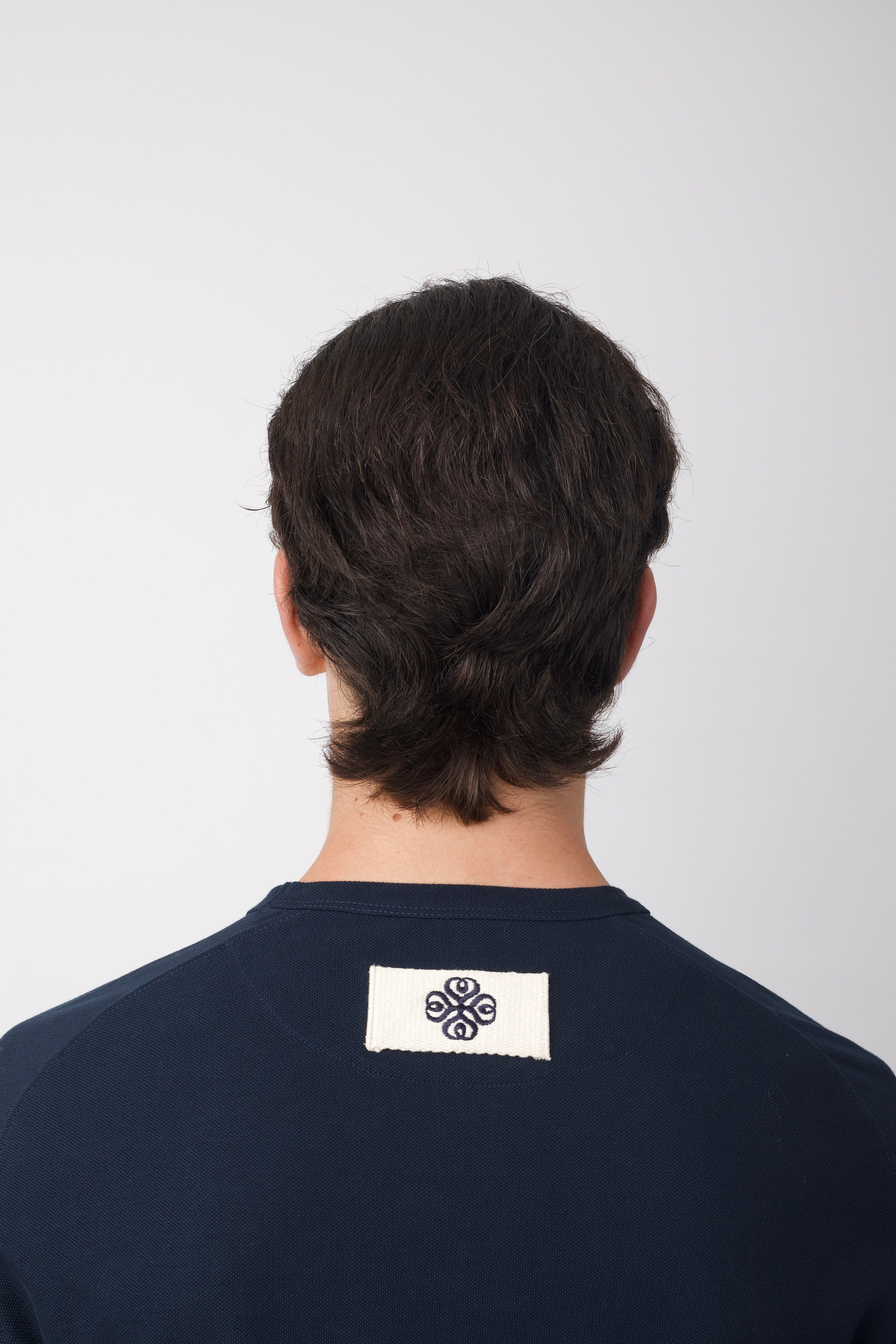 Cotton Piqué Longsleeve Navy