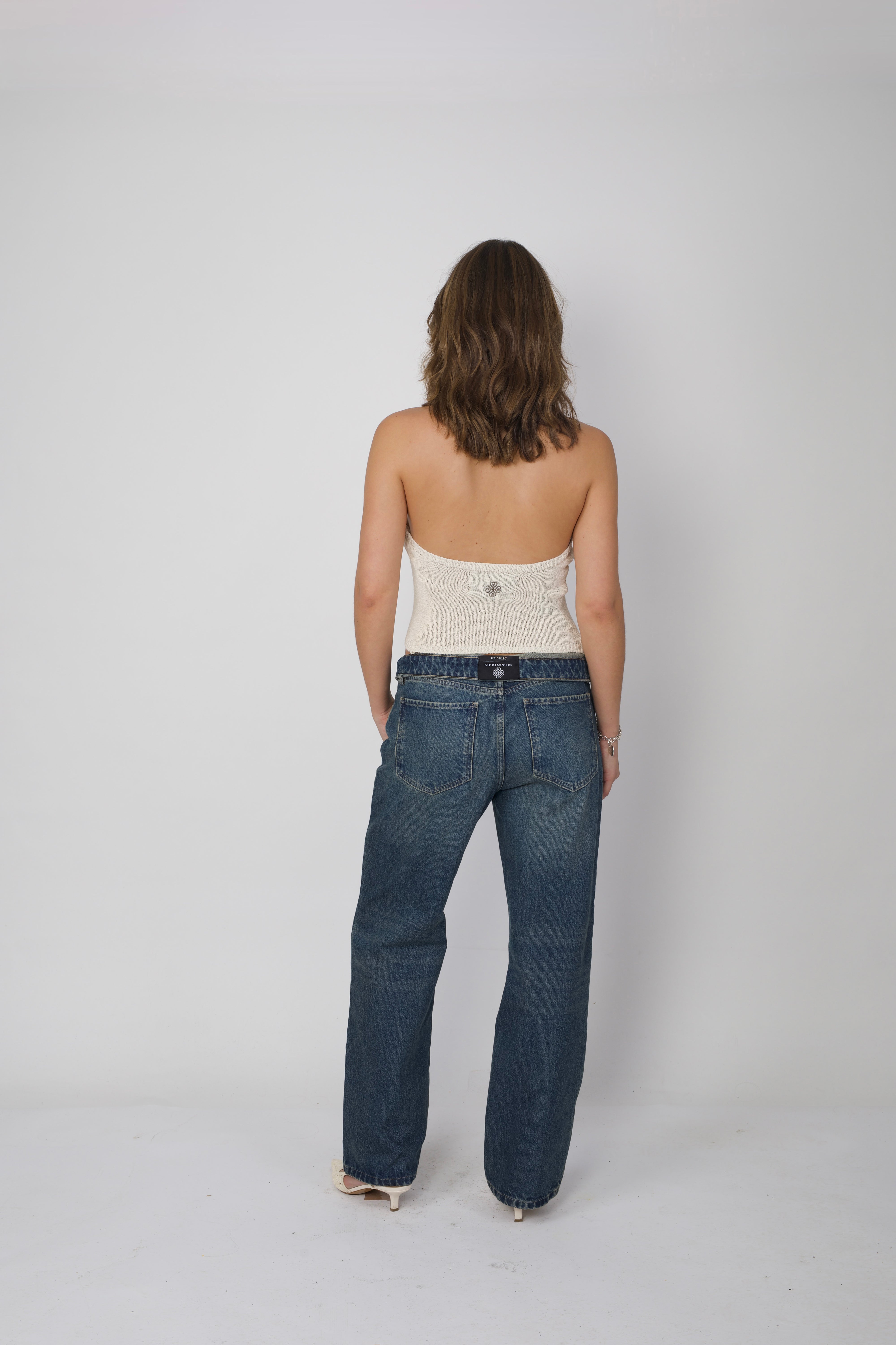 Straight Leg Denim Jeans Blue