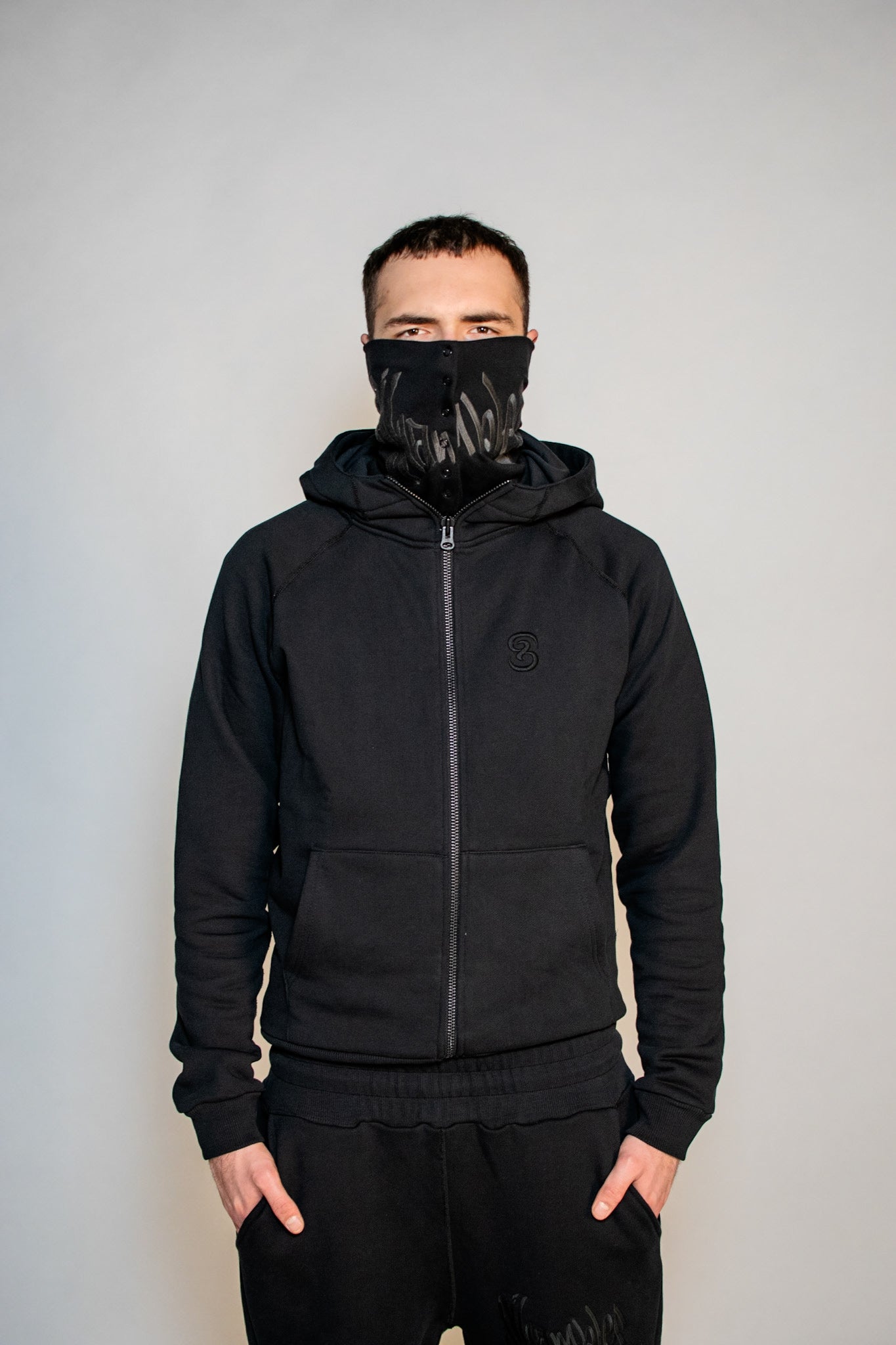 SHMABLES FACE MASK LOGO ZIP-HOODIE